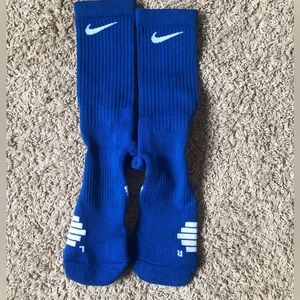 Blue Nike Elite socks Fits US men 9-12